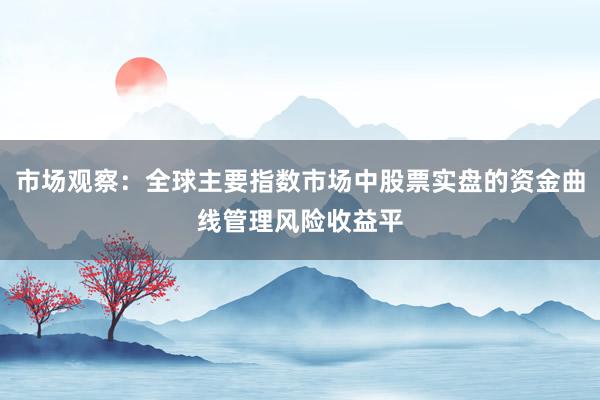 市场观察：全球主要指数市场中股票实盘的资金曲线管理风险收益平