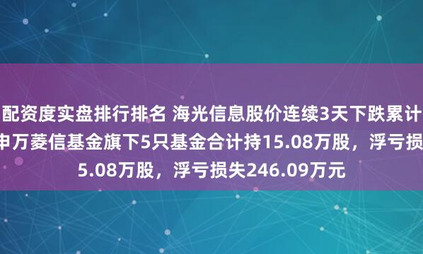 配资度实盘排行排名 海光信息股价连续3天下跌累计跌幅6.37%，申万菱信基金旗下5只基金合计持15.08万股，浮亏损失246.09万元